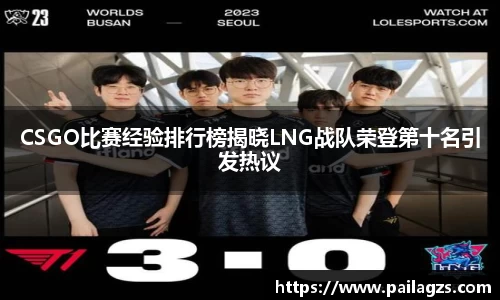 CSGO比赛经验排行榜揭晓LNG战队荣登第十名引发热议
